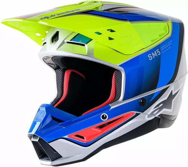Alpinestars (MX) Helm SM5 Sail Ylw/Bl S 8306723-5579-S