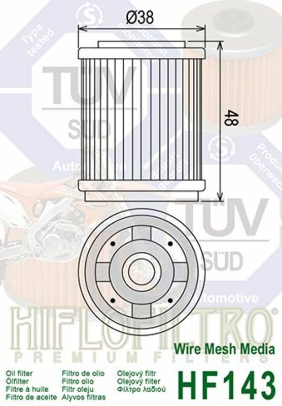 HIFLOFILTRO Oil Filter - HF143 HF143