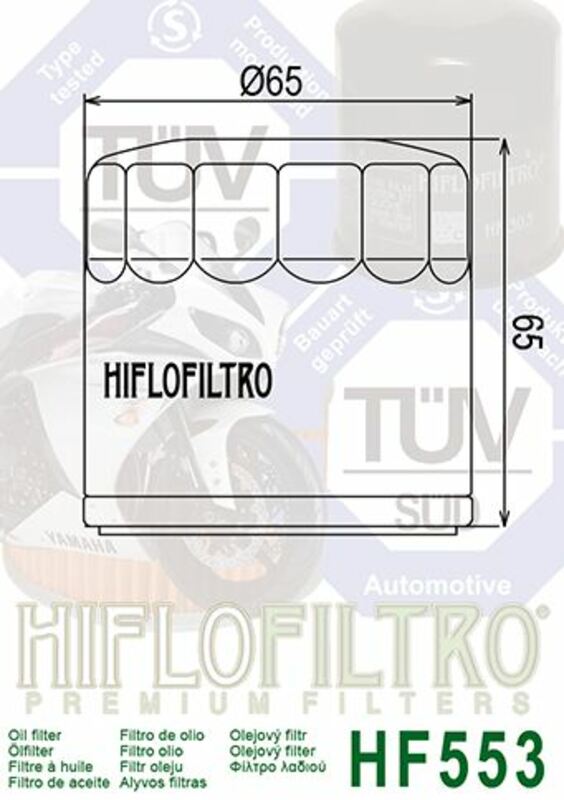 HIFLOFILTRO Oil Filter - HF553 HF553