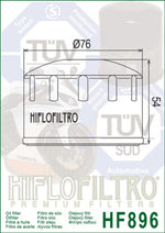 HIFLOFILTRO Oil Filter - HF896 HF896