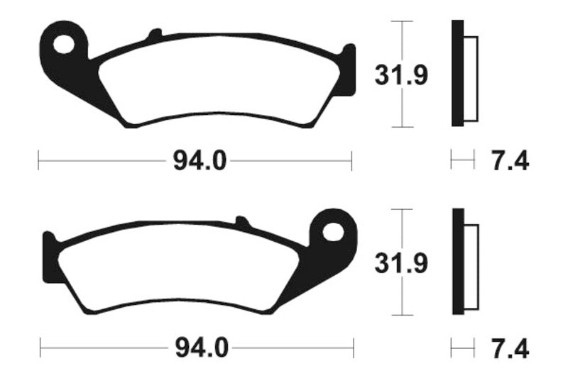 Tecnium Street Organic Brake Parms - MA103 1022328