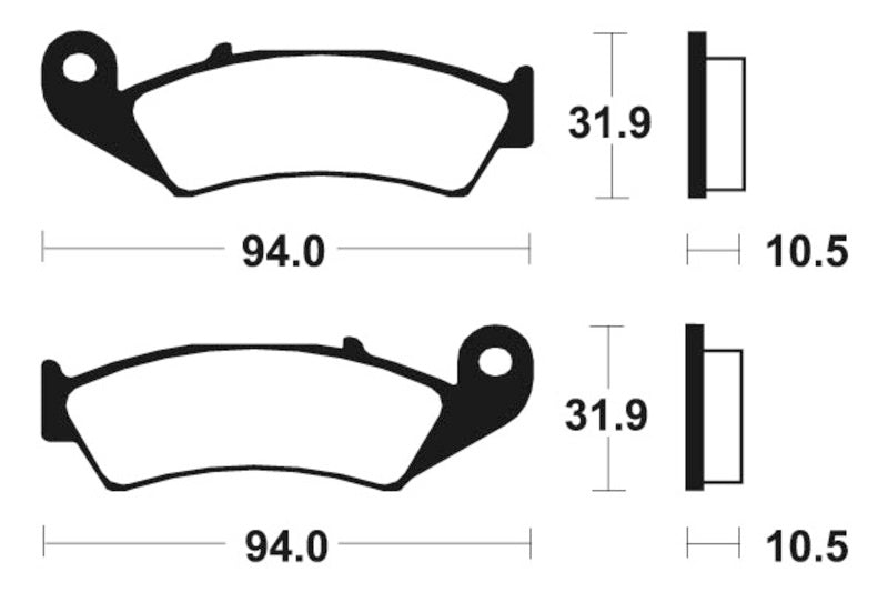 Tecnium Street Organic Brake Parmales - MA123 1022344