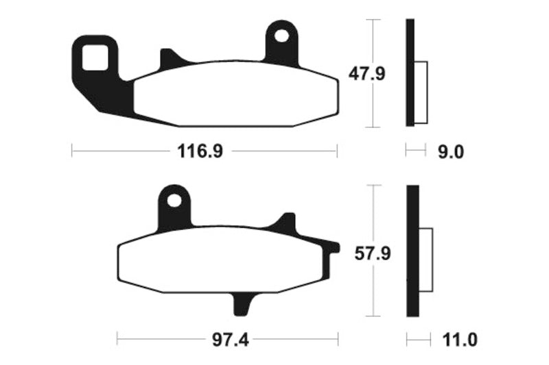 Tecnium Street Organic Brake Parmales - MA126 1022347