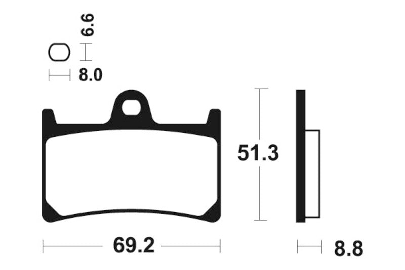 Bio -Bremsbeläge aus Tecnium Street - MA134 1022356