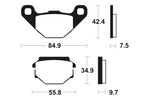 Tecnium Street Organic Brake Parmaux - MA184 1022401