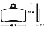 Tecnium Street Organic Brake Parmales - MA321 1022478