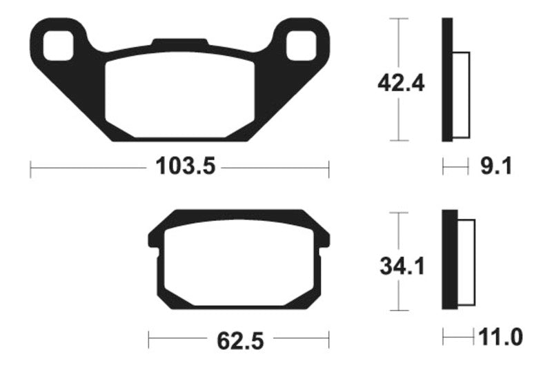 Bio -Bremsbeläge aus Tecnium Street - MA348 1022487