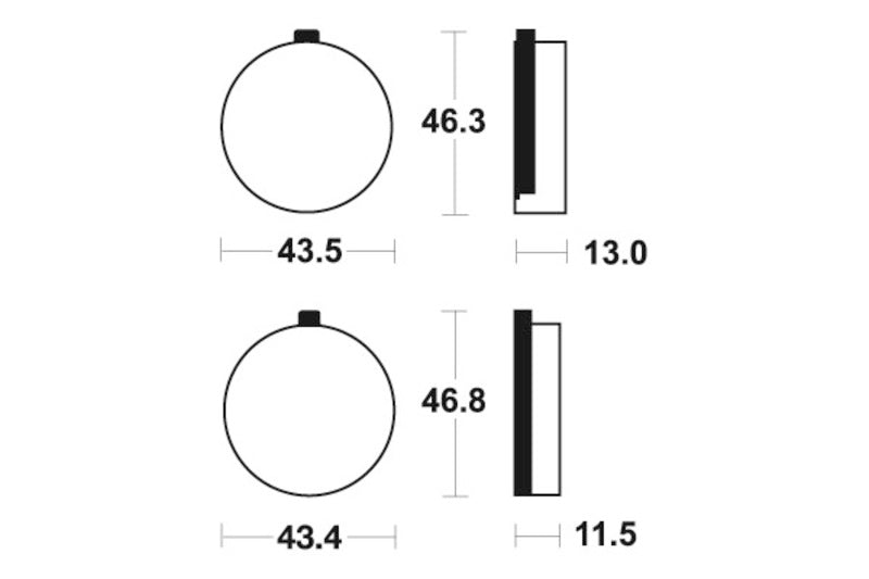 Bio -Bremsbeläge aus Tecnium Street - MA38 1022499