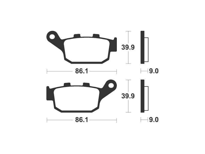 Tecnium Street Organic Brake Parmales - MA381 1022500