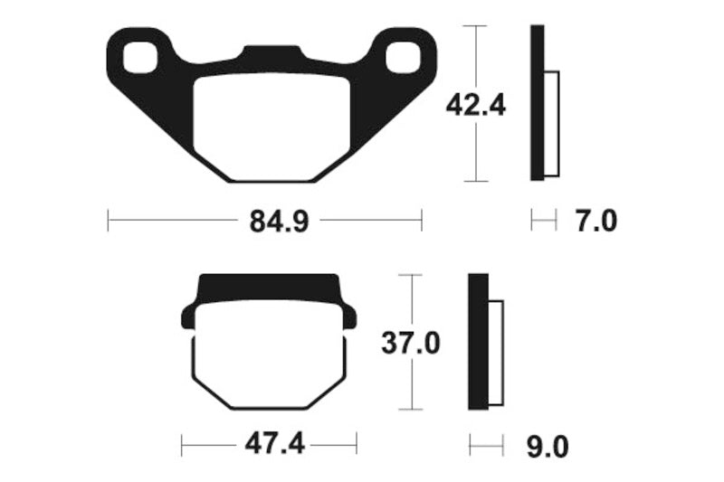 Tecnium Street Organic Brake Parms - MA44 1022516