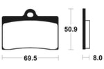 Tecnium Street Organic Brake Pads - MA66 1022537