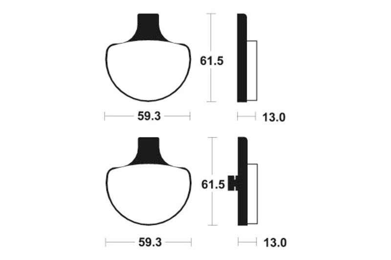 Tecnium Street Organic Brake Parms - MA79 1022547