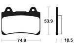 Tecnium Street Organic Brake Parmales - MA90 1022560