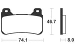 Tecnium Racing Sintered Metal Carbon Brake Pads - MCR309 1022593