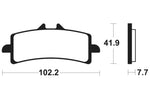 Tecnium Racing Poussinets de frein à carbone en métal fritté - MCR341 1022596