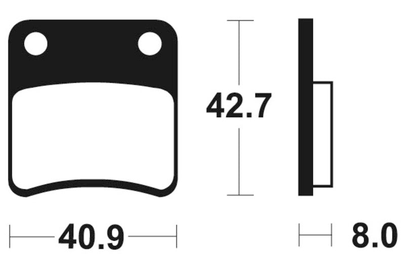 Tecnium Scooter Organic Brake Pads - ME170 1022622