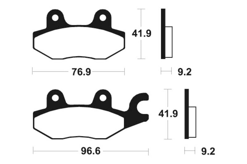 Tecnium Scooter organische Bremsbeläge - ME188 1022628