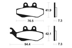 Tecnium Scooter Organic Brake Pads - ME189 1022629