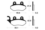 Tecnium Scooter Organische Bremsbeläge - ME208 1022636