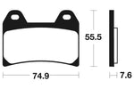 Tecnium Scooter Organic Brake Pads - ME277 1022664