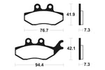 Tecnium Scooter organische Bremsbeläge - ME280 1022665