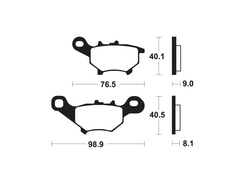 Tecnium Scooter organische Bremsbeläge - ME374 1022692