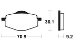 Tecnium Scooter Organische Bremsbeläge - ME75 1022711