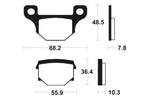 Tecnium Scooter organische remblokken - ME85 1022712