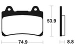 Tecnium Street Performance Sintered Metall Bremsbeläge - MF113 1022717