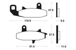 Tecnium Street Performance Sintered Metall Bremsbeläge - MF126 1022722