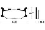 Tecnium Street Performance Sintered Metal Brake Pads - MF191 1022744