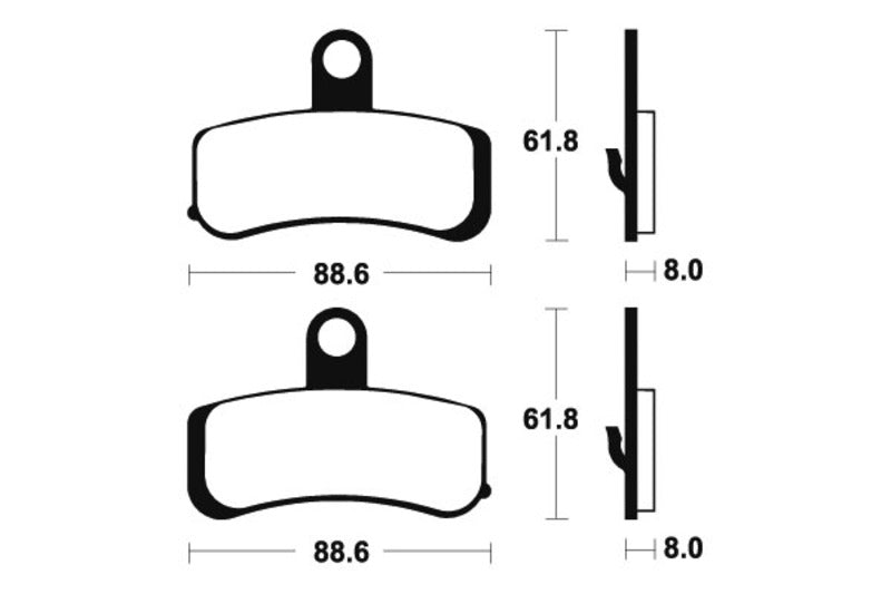 Tecnium Street Performance Sintered Metall Bremsbeläge - MF353 1022781