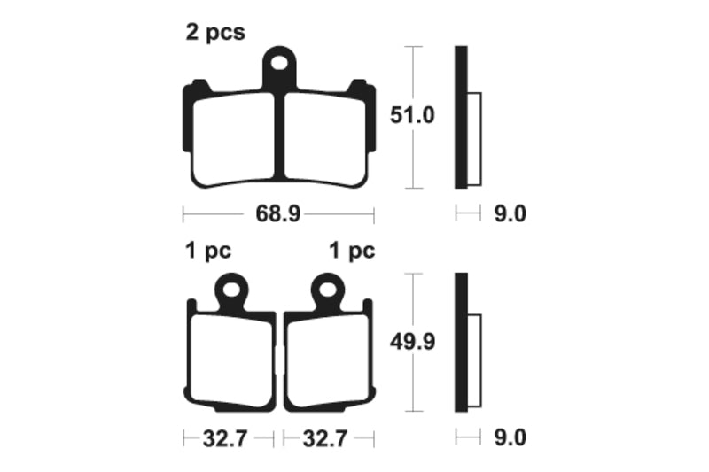 Tecnium Street Performance Sintered Metall Bremsbeläge - MF369 1022785