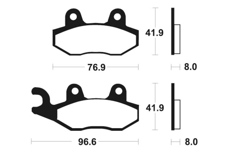 Tecnium MX/ATV gesinterde metalen remblokken - MO111 1022840