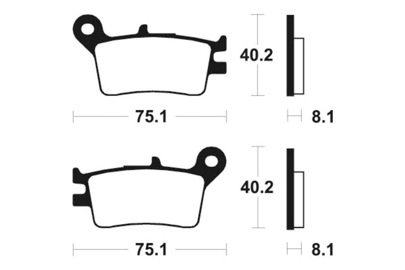 Tecnium MX / ATV Poussinets de frein en métal fritté - MO129 1022841