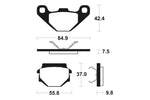 TECNIUM MX/ATV Sinterd Metallbremsbeläge - MO192 1022853