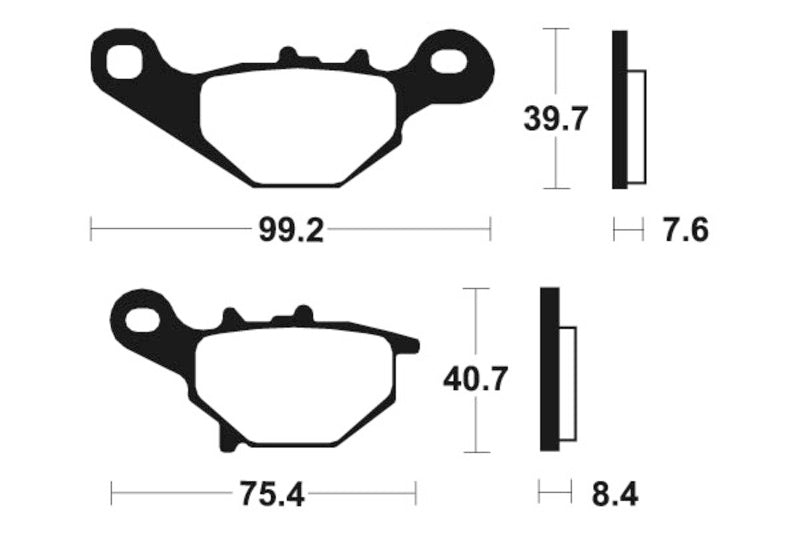 Tecnium MX/ATV Sintered Metal Brake Pads - MO202 1022855