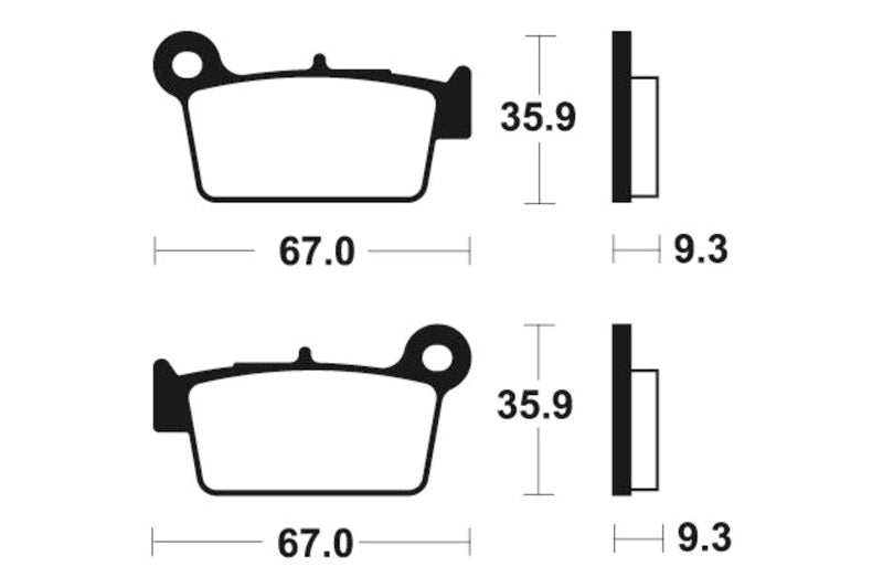 Tecnium MX / ATV Poussinets de frein en métal fritté - MO290 1022873