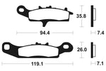 Tecnium MX / ATV Poussinets de frein en métal fritté - MO298 1022876