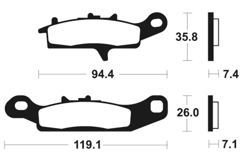 Tecnium MX / ATV Poussinets de frein en métal fritté - MO301 1022879