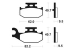 Tecnium MX / ATV Poussinets de frein en métal fritté - MO316 1022882