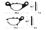 Tecnium MX / ATV Poussinets de frein en métal fritté - MO320 1022883