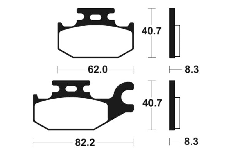 Tecnium MX / ATV Poussinets de frein en métal fritté - MO335 1022886