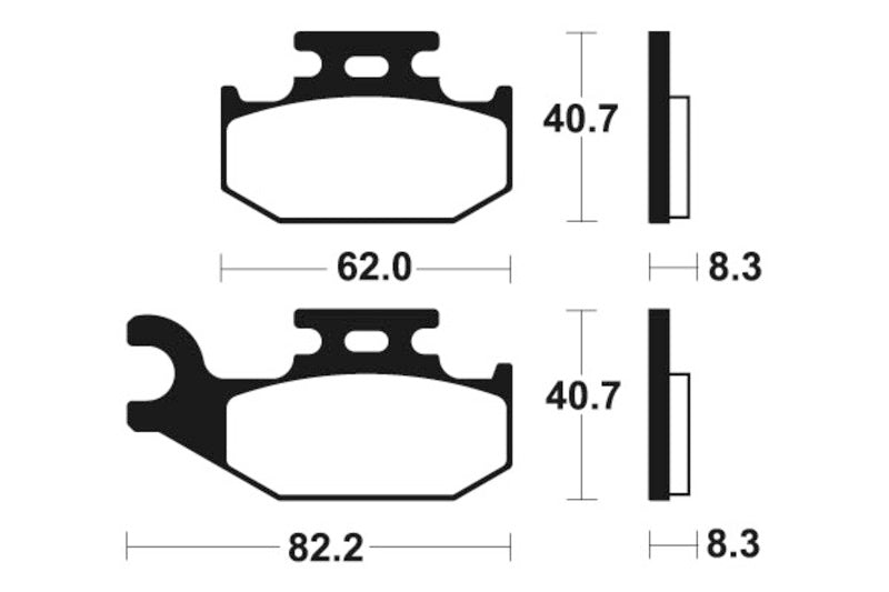 Tecnium MX / ATV Poussinets de frein en métal fritté - MO336 1022887