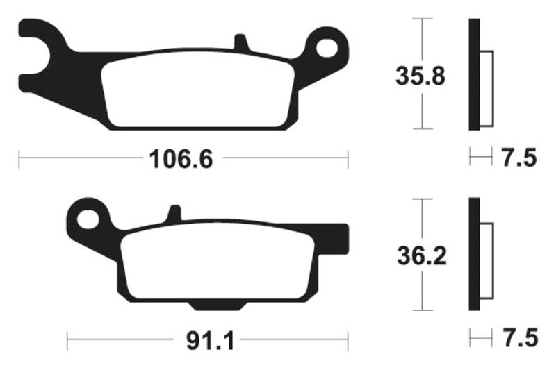 Tecnium MX/ATV gesinterde metalen remblokken - MO349 1022890