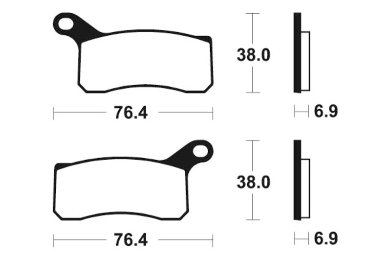 Tecnium MX / ATV Poussinets de frein en métal fritté - MO366 1022896