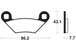 Tecnium MX / ATV Poussinets de frein en métal fritté - MO399 1022903