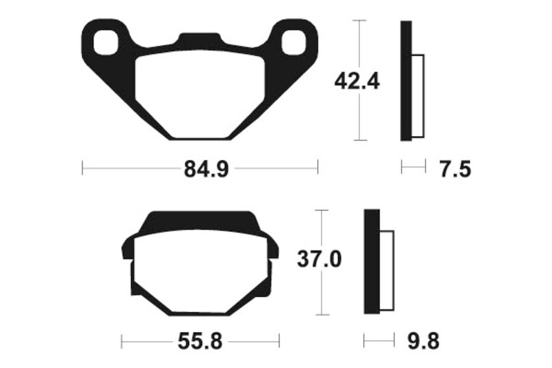 TECNIUM MX/ATV Sintered Metall Bremsbeläge - MO86 1022922