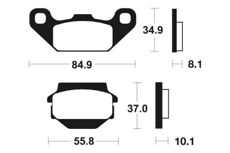 TECNIUM MX/ATV Sintered Metall Bremsbeläge - MO91 1022924