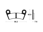 Tecnium MX / ATV Poussinets de frein en métal fritté - MOA398 1022939